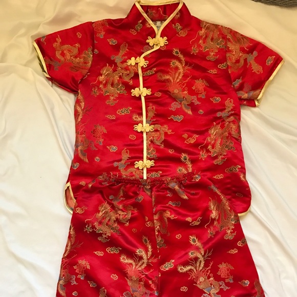 Children’s Tang Yi Matching Pant & Top Set - Picture 1 of 1